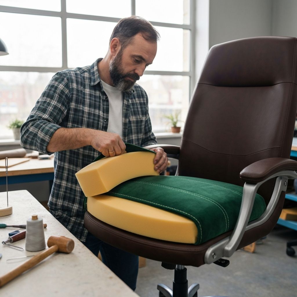 Office chair upholstery repair