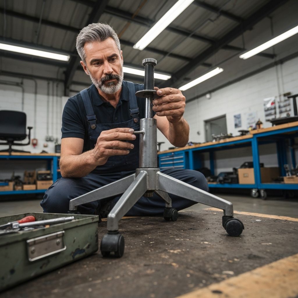 Office chair metal base repair